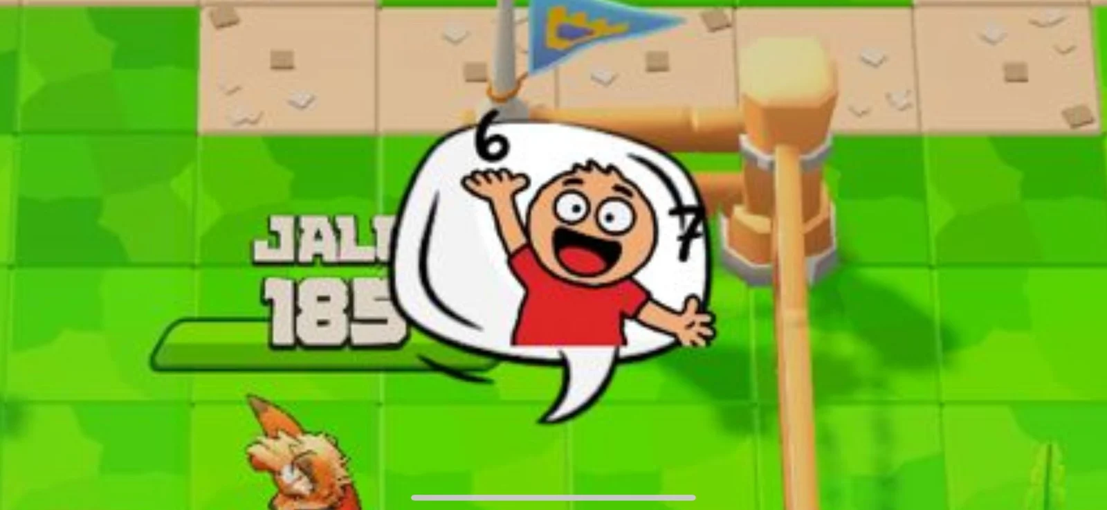 A playful emote shown in the Raivo Bull arena